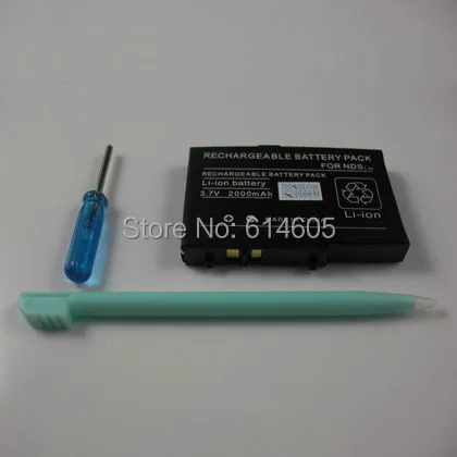 

2000mAh Rechargeable Lithium-ion Battery + Tool + Pen Pack for Nintendo DSL NDSL