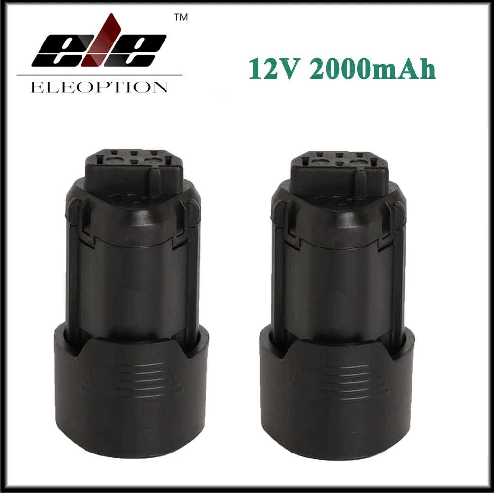 

2x Eleoption 12V 2000mAh Li-ion Rechargable Power Tool battery for AEG BS12C2 BSS12C BS12C L1215 L1215P
