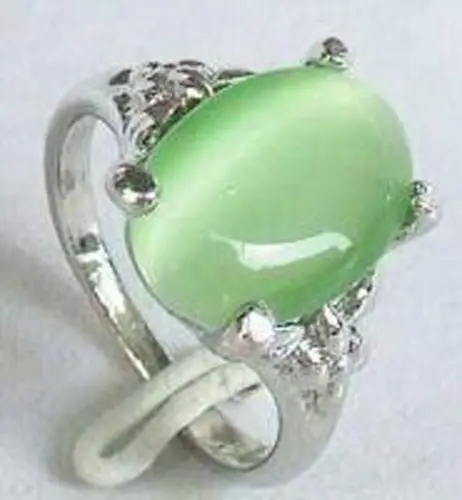 

shipping> >>> Charming! Apple Green Mexican Opal ring 7 8 9