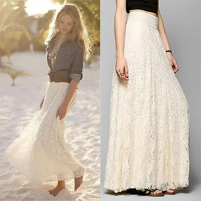 

2016 Summer Womens Lace Skirt Women cover up women beachwear Beach Cover Up Bikini summer dress skirt crochet long dress