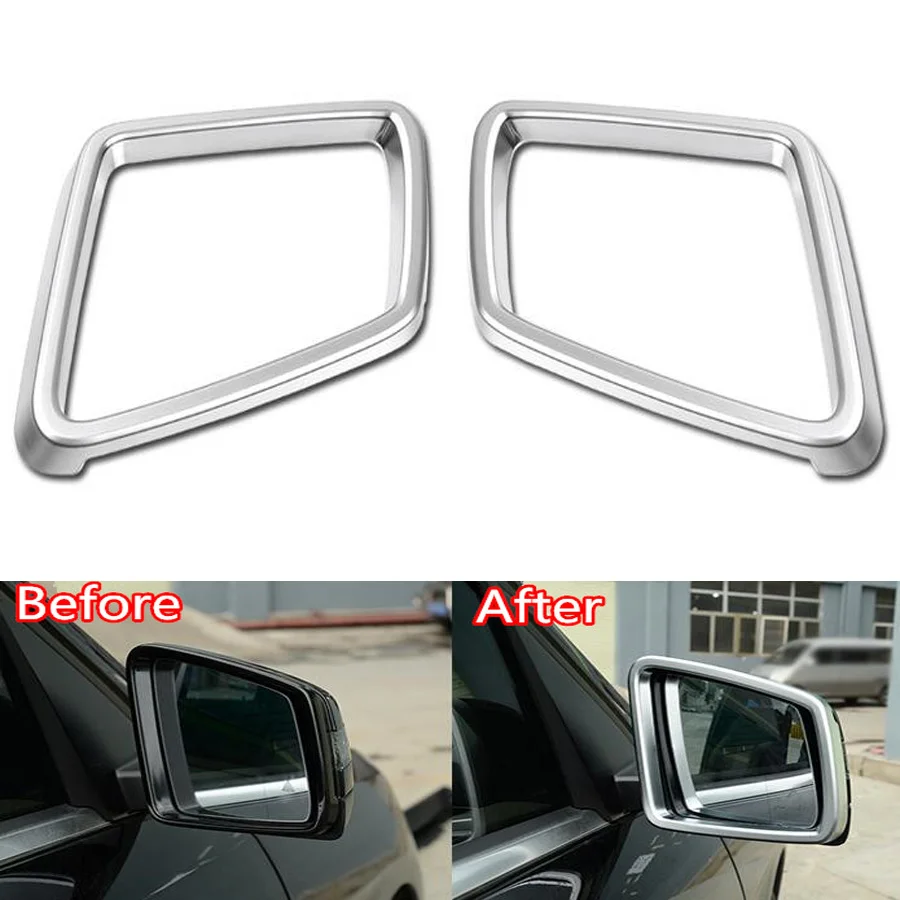 

YAQUICKA Fit For Mercedes Benz ML GL GLS GLE 2013-2016 Car Rearview Mirror Frame Trim Styling Sticker Car-covers ABS 2Pcs/set