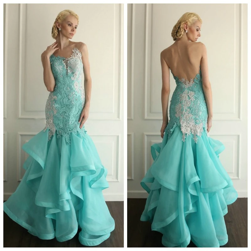 aqua mermaid dress