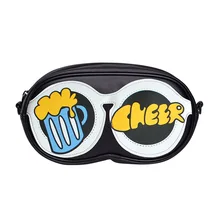 Новое поступление в форме бокала из искусственной кожи Сумка через плечо для девочек модные сумки на плечо с мультяшным принтом женские корейские Сумки из искусственной кожи F398