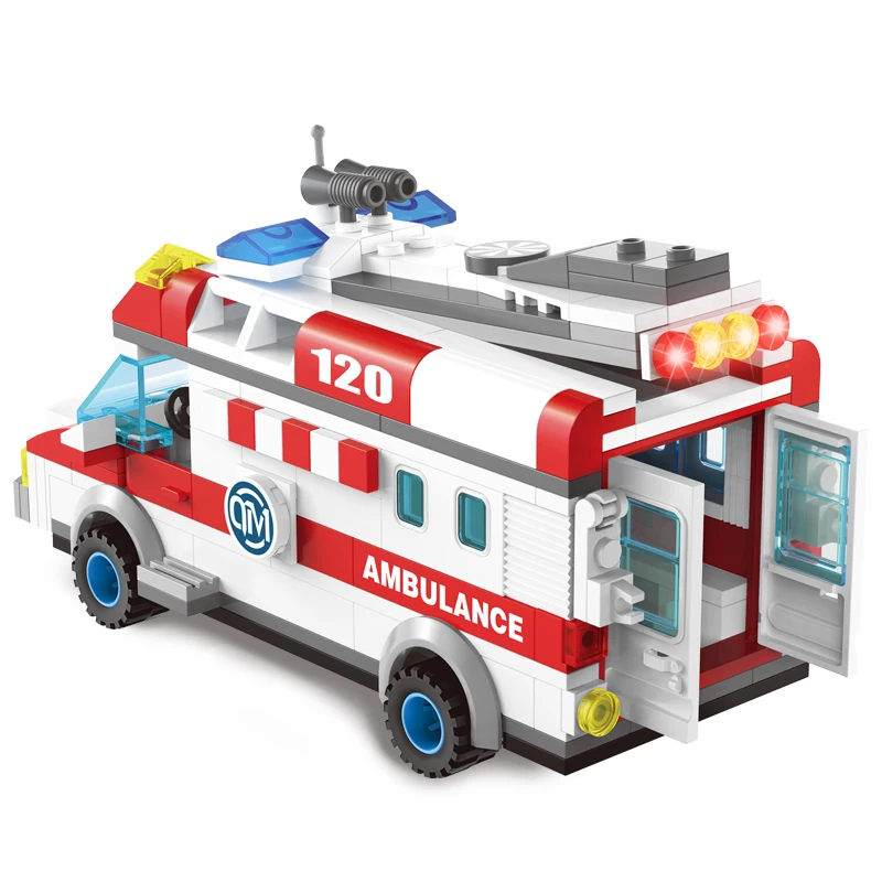 Models-building-toy-Enlighten-1118-Ambulance-Nurse-Doctor-First-Aid-328Pcs-Building-Blocks-compatible-with-lego (3)