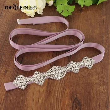 

TOPQUEEN Bridal Belt High Quality Wholesale Handmade Beaded Belts for Dresses Fancy Belts for Women Dresses Sparkly Belt S399