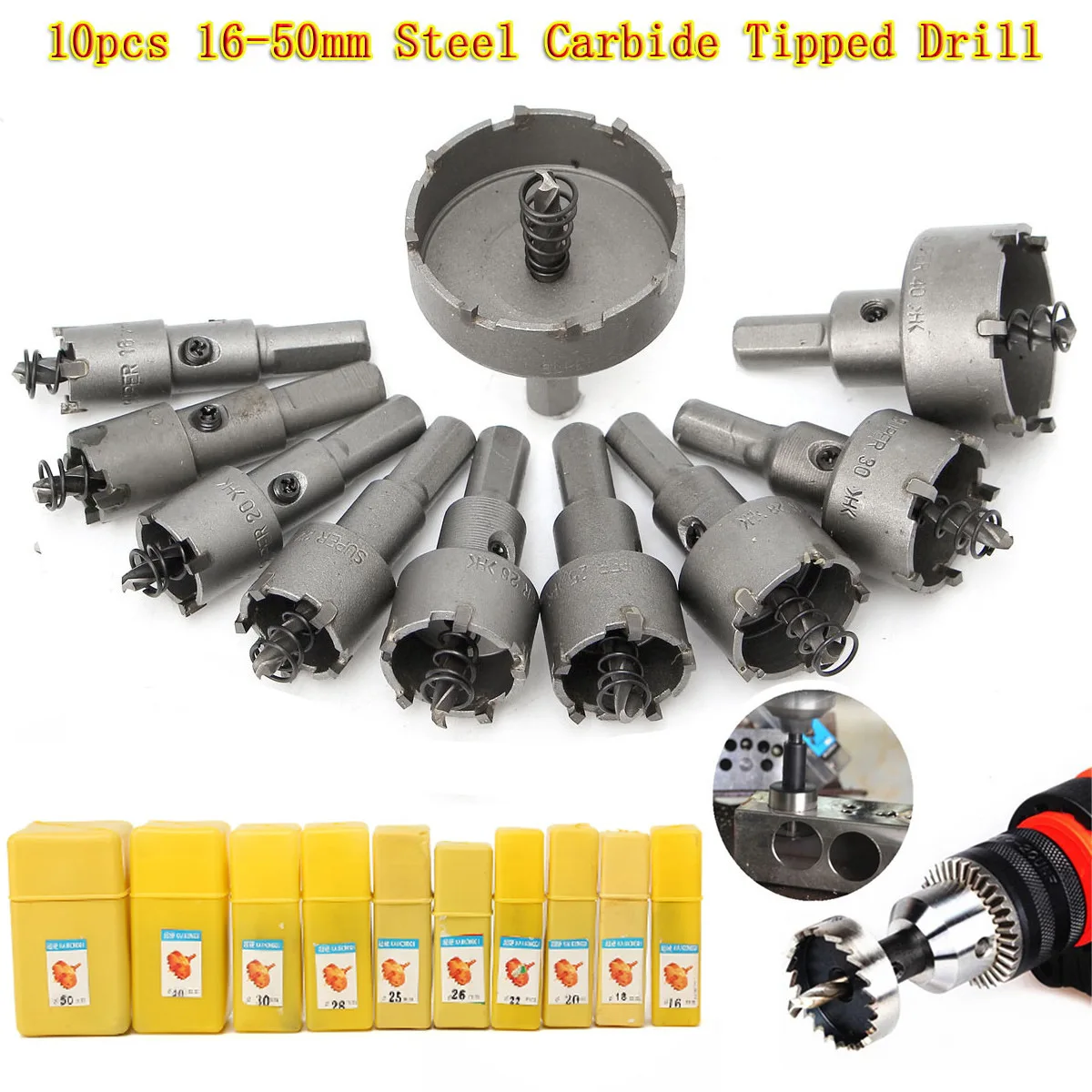 

Hole Saw Tooth Kit HSS Steel Core Drill Bit Set Cutter Tool Metal Wood Alloy Accessories For Power Tool