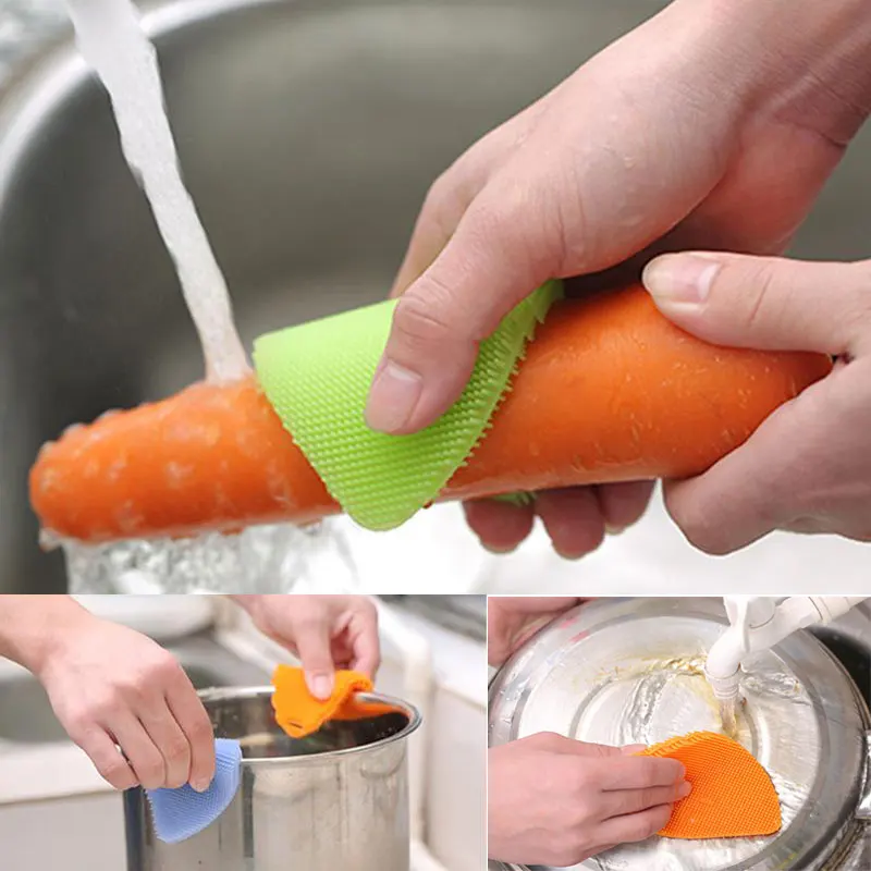 

Magic Cleaning Brushes Silicone Dish Bowl Scouring Pad Pot Pan Easy to Clean Soft Wash Brushes Cleaning Brushes Kitchen Tools
