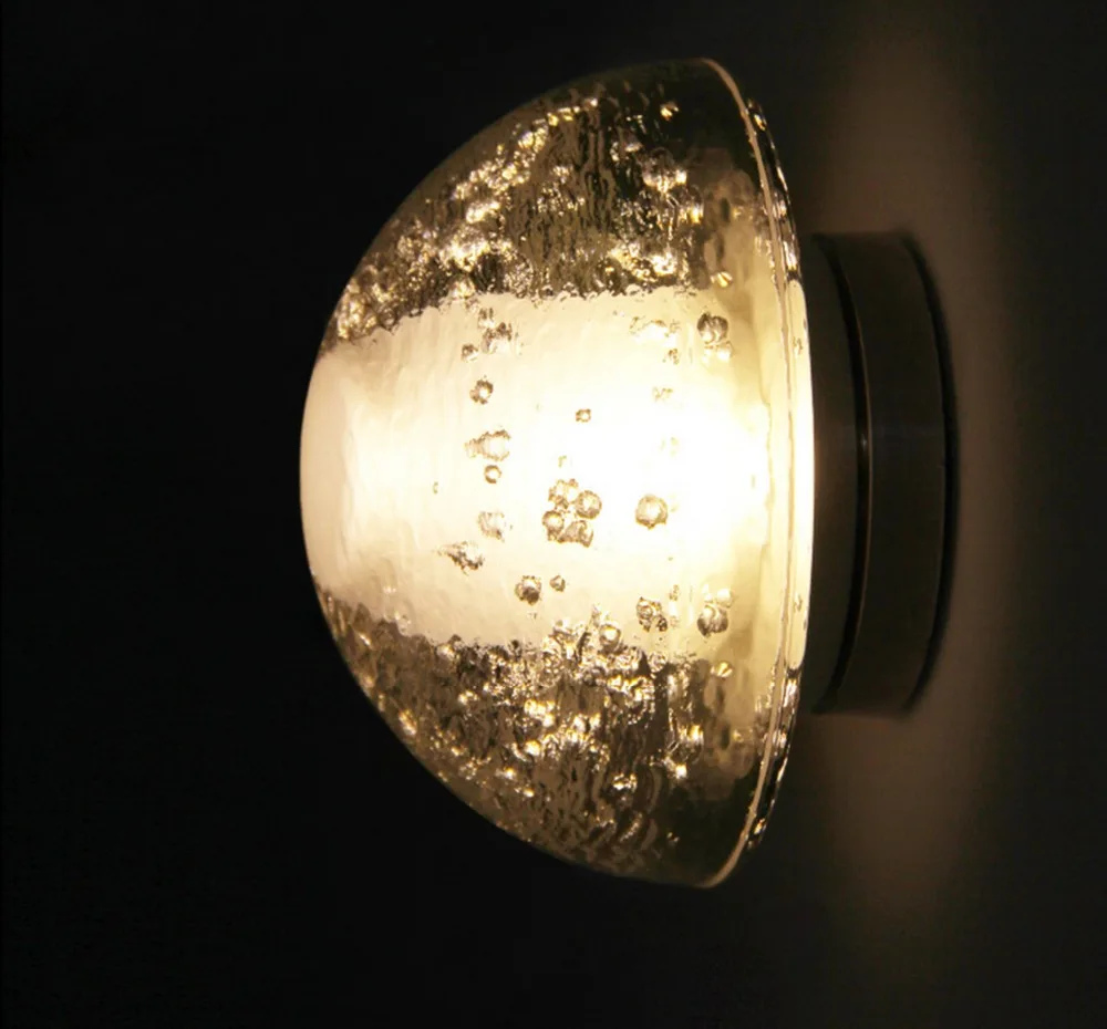 Modern Magic Clear K9 Crystal Led Glass Globe Wall Light Sconces Water