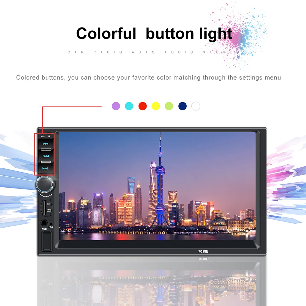 7018B Free Shipping Autoradio 2din Car radio Coche Recorder 7inch Touch Screen Bluetooth Camera MP5 Multimidia Player Stereo Car car stereo installation near me