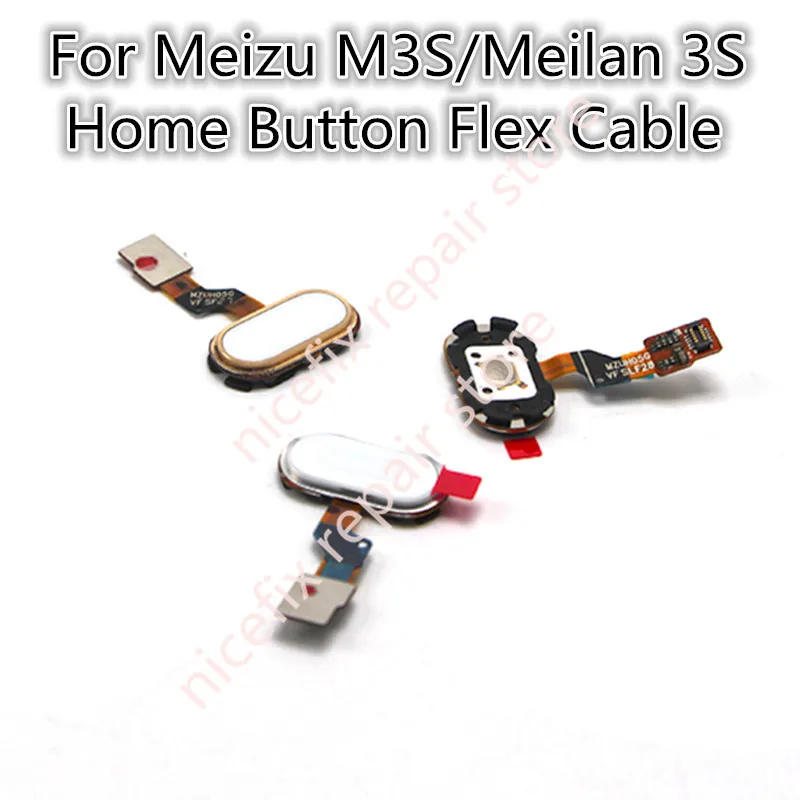 

Meizu M3S Home Button FingerPrint Flex Cable Ribbon Replacement Parts MEIZU M3S Button Key Black/White/Gold