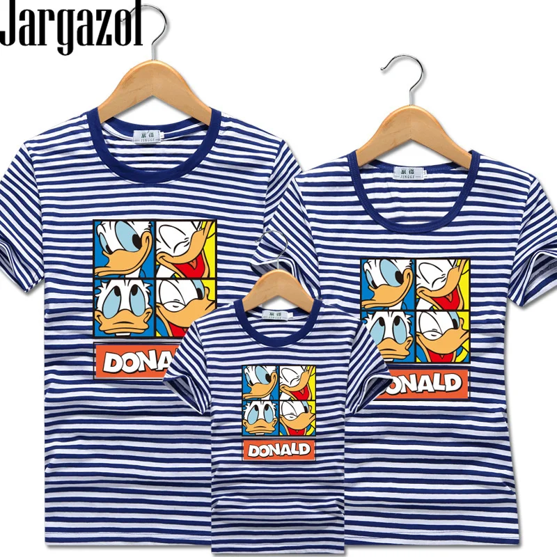 Jargazol/Одинаковая одежда для семьи летняя футболка с принтом утки из мультфильма «Мама и я»; семейный образ; одежда для папы, сына и дочки