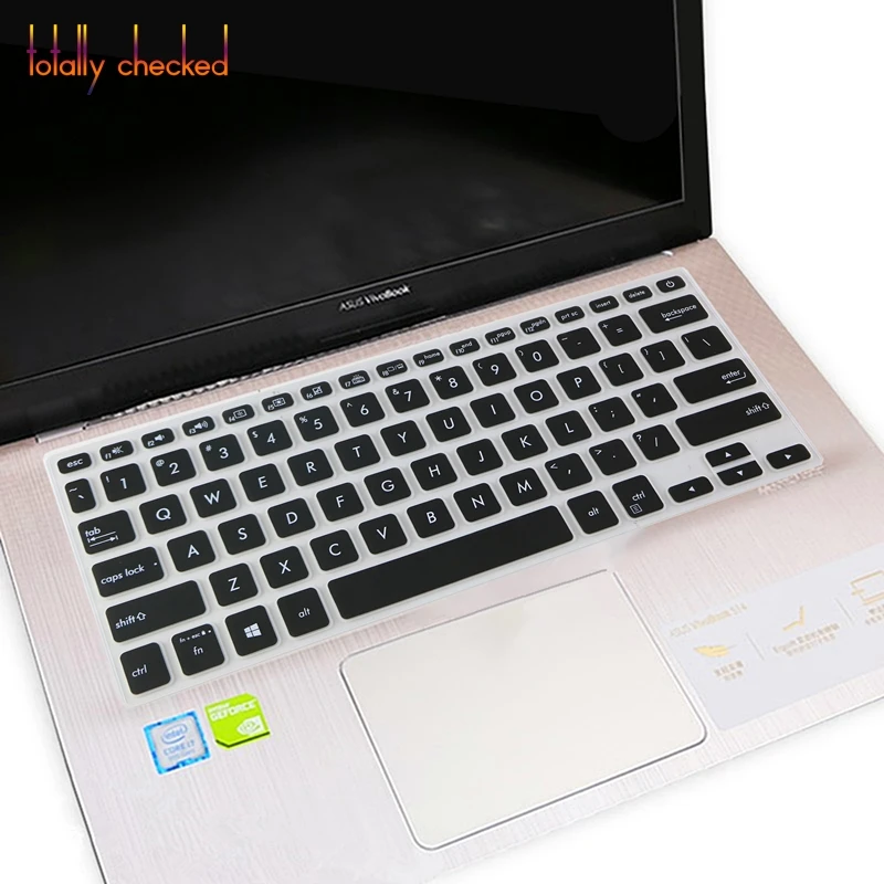 Силиконовая Защитная крышка для клавиатуры ноутбука Asus Vivobook 14 X420Ua X420 X420Ca X420C 14 дюймов - Цвет: black