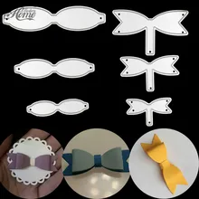 6 шт./лот бант банты металлические режущие штампы трафареты ленты DIY Скрапбукинг высечки поздравительная открытка Декор тиснение папка вырезание