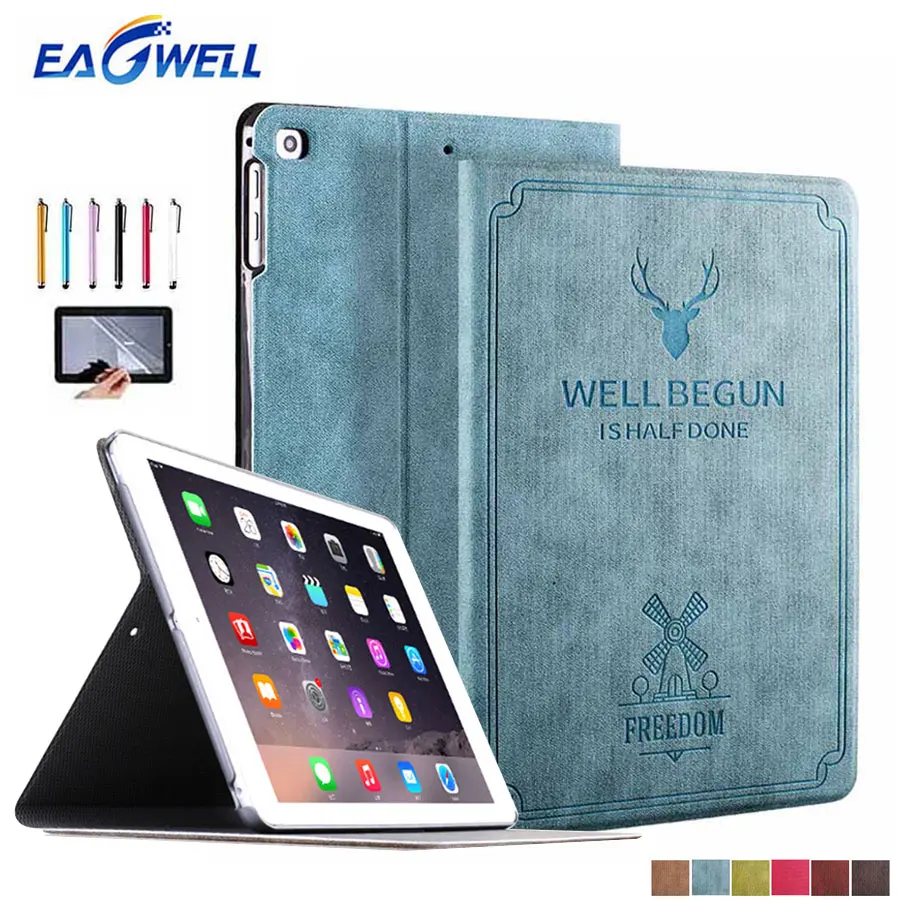 

Case For Apple iPad Pro 9.7 Retro Leather Tablet Flip Case Stand Smart Cover Auto Sleep Wake Up for iPad Pro 10.5 inch Case