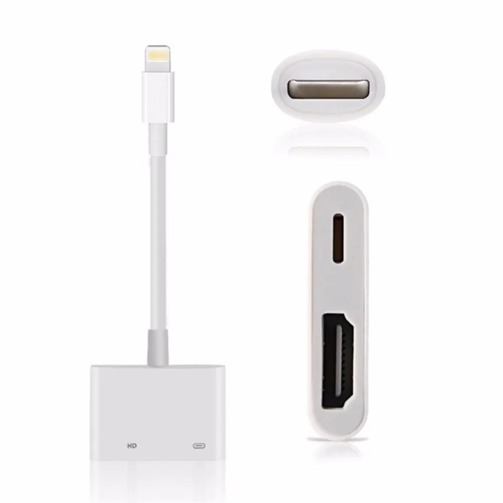 

HDMI Digital AV TV Cable Adapter Sync Data Cable For iPad for iPhone X 8 7 6 Plus