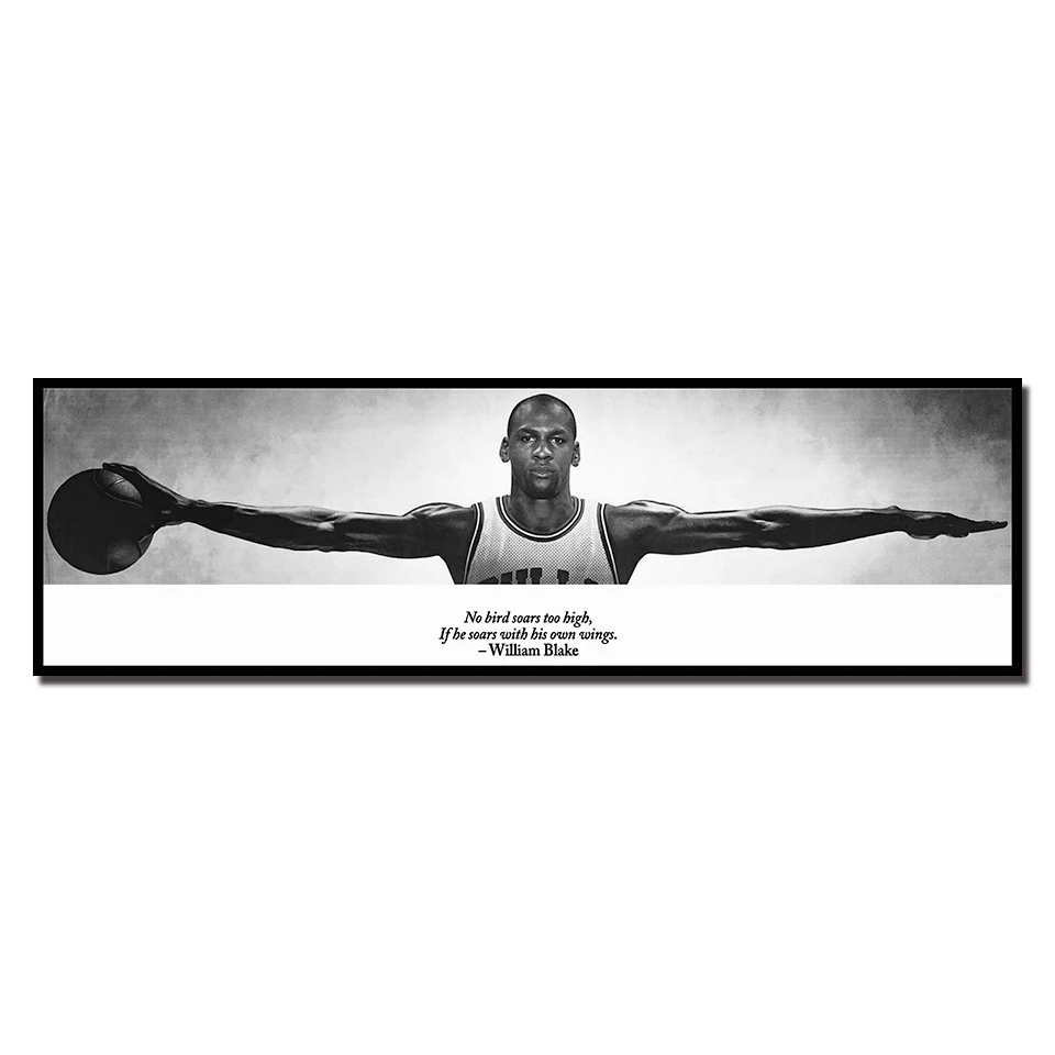 Настенная Картина на холсте для гостиной прикроватная домашний декор Майкл Джордан Спорт Баскетбол звезда Плакат HD печать картина живопись