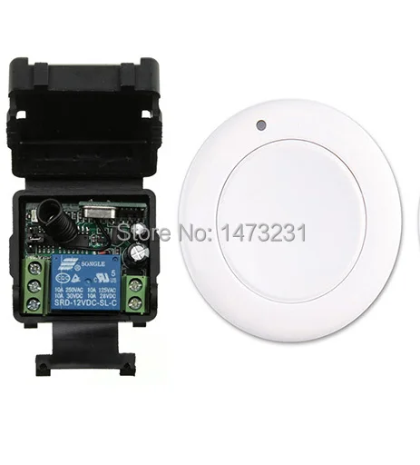 

New DC12V 1CH 10A RF Wireless Remote Control Switch System receiver & White wall Panel Sticky relay Remote Smart Home Switch