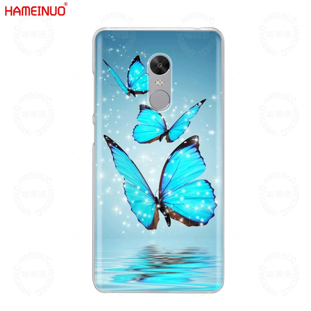 HAMEINUO красивые цветы, бабочка в синем цвете крышка чехол для телефона для Xiaomi redmi 5 4 1 1s 2 3 3s pro PLUS redmi note 4 4X 4A 5A - Цвет: 40911