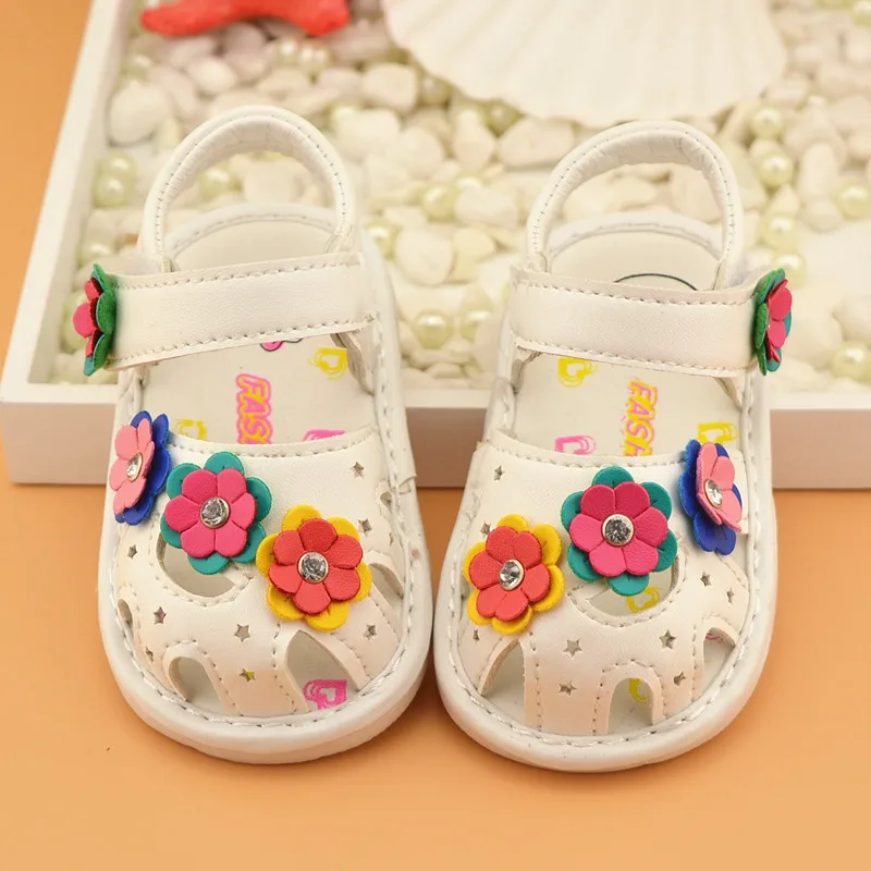 Newborn Shoes Baby Girls Sandals Summer Shoes Kids Child Infant Flower