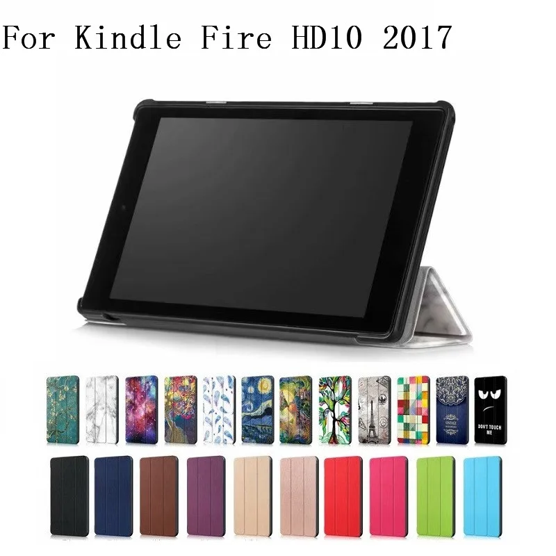 Для Amazon Kindle Fire HD10 2017 планшетный чехол ультра тонкий магнитный чехол-книжка с