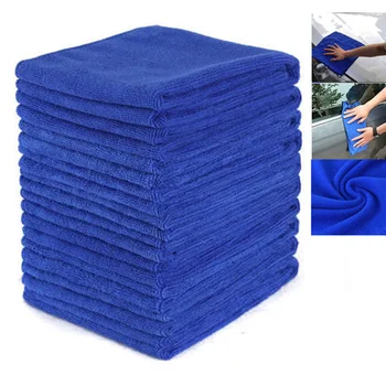 

Set Microfiber Water Absorbent Rinse Polish Cloth Detailing 30*30cm Blue Car Home 50pcs Accessories Towels Useful