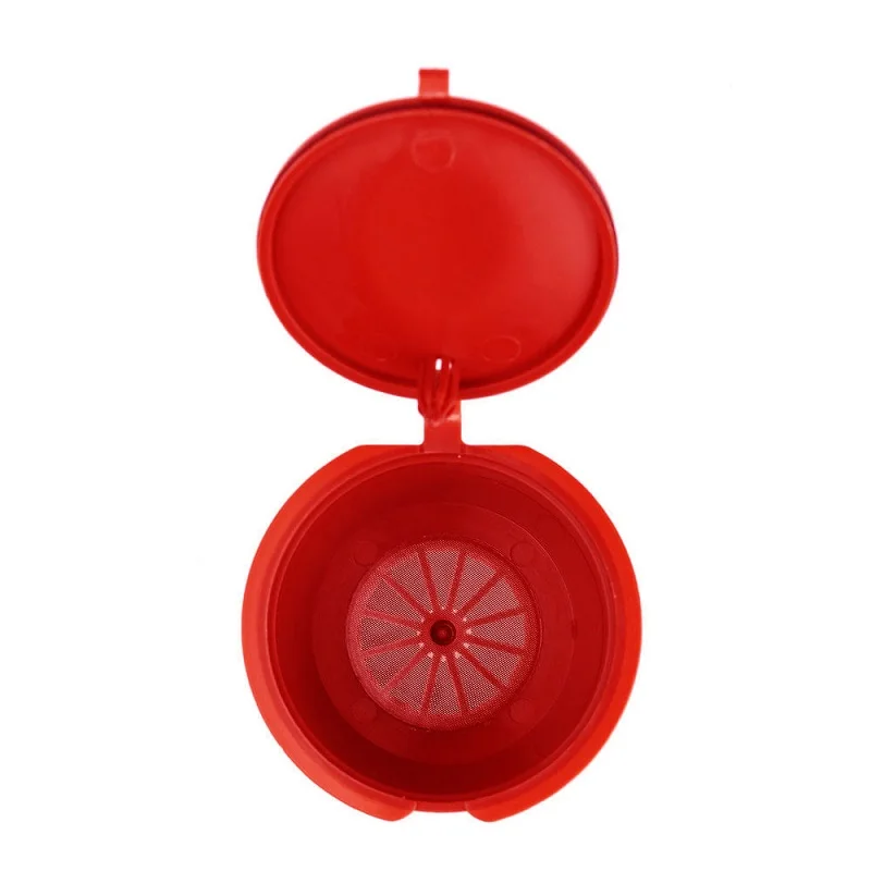 

Red 1pcs Reusable Empty Dolce Gusto Coffee Capsule Plastic 50 times Refillable Dulce Gustos Baskets Espresso Nescafe Filter Cup