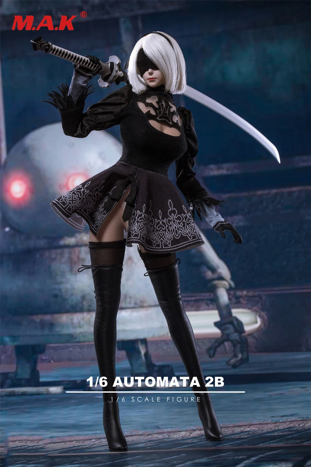 Новинка 1/6 NieR: Automata 2B YoRHa № 2 фигурка девочки типа B с самурайским мечом Длинная