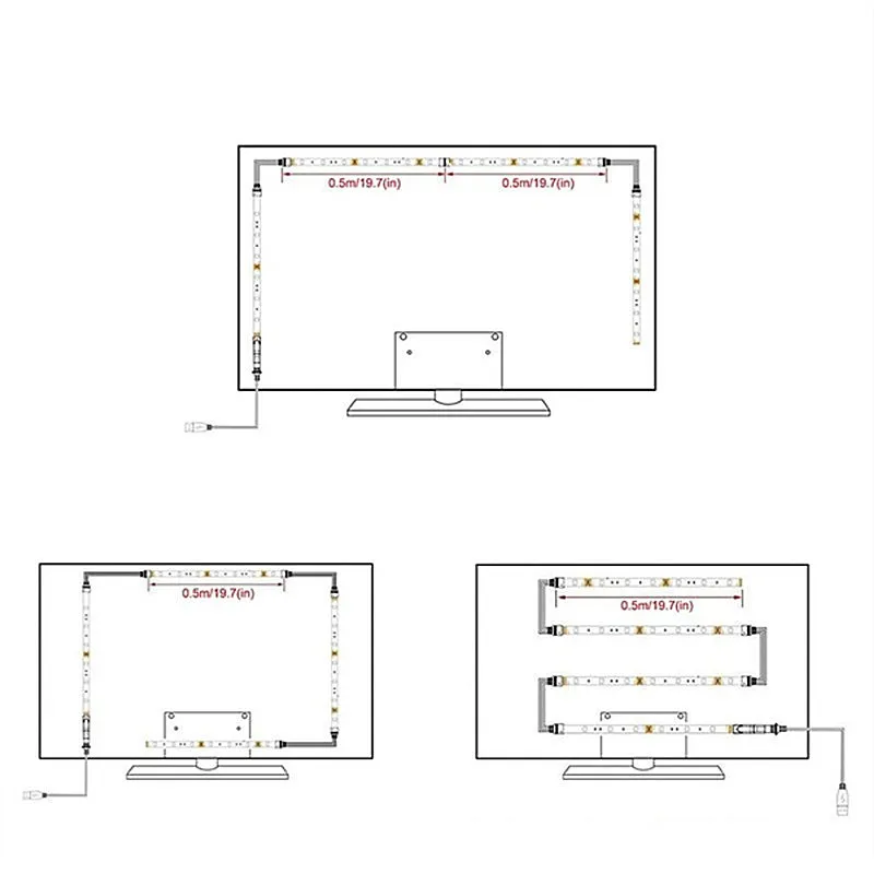 Фото Водонепроницаемая гибкая светодиодная лента RGB 5050 SMD 4 х50 см с подсветкой №4