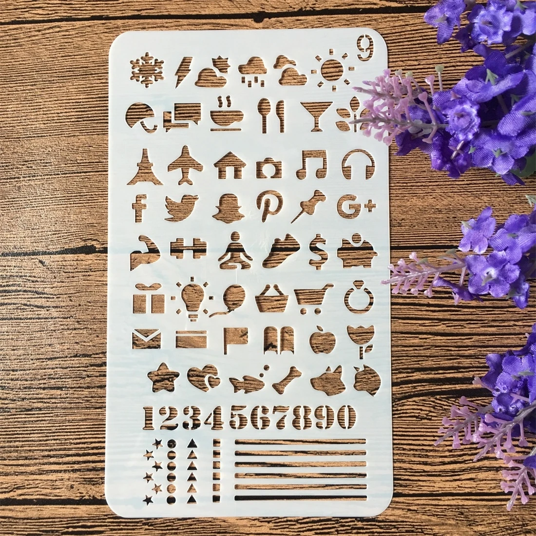

1Pcs 17cm Paint Draw Weather 9 DIY Craft Layering Stencils Wall Paint Scrapbook Stamp Embossing Album Decorative Card Template