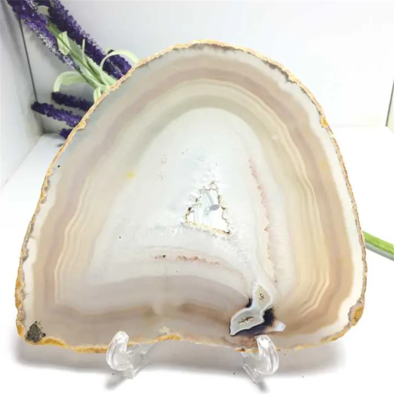 

Natural Agate Slice Coaster Cup Mat Quartz Geode Table Onyx Mat Irregular Coasters for Drinks Gift Polished Mineral