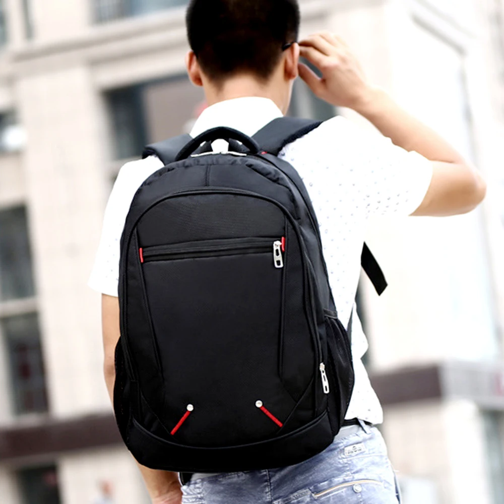 Men's Backpack Casual Solid Color Material Oxford Multi-functional Large-capacity Student Schoolbag Simple Bag laptop backpacks