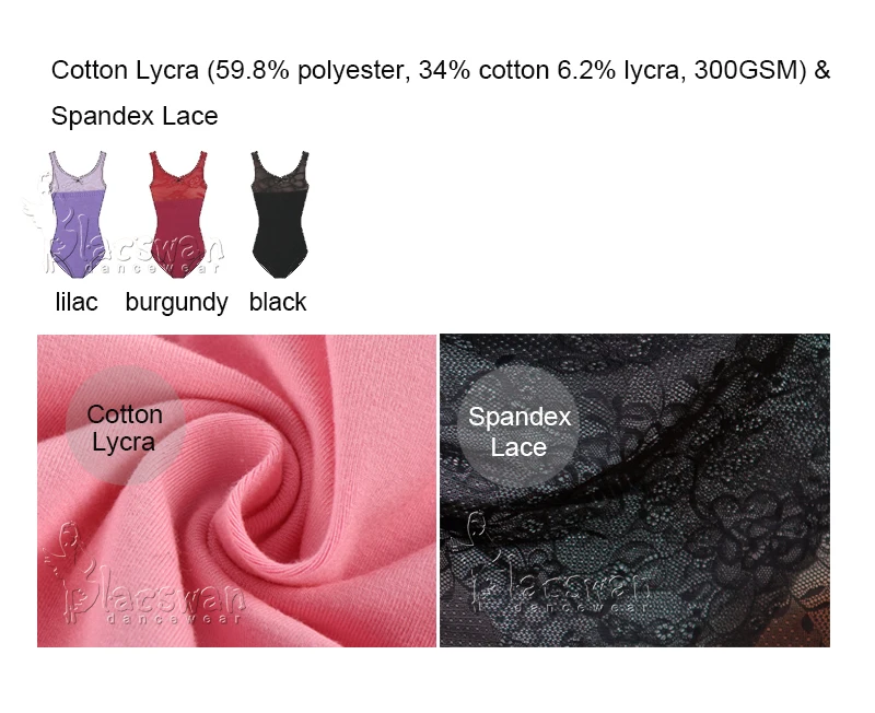 cotton lycra with lace