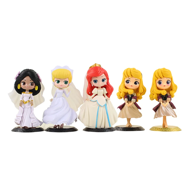 Q Posket фигурки принцесс белоснежная Белоснежка Belle Cinderella Alice Tinkerbell Jasmine Ariel Русалка