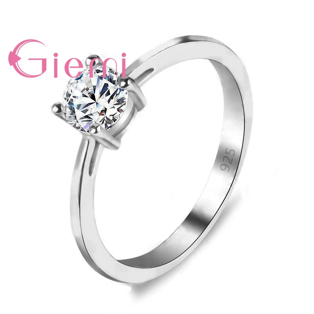 GIEMI Simple Style Big Promotion Hot Sale Shiny Cubic Zircon 925 Sterling Silver GIEMI Simple Style Big Promotion Hot Sale Shiny Cubic Zircon 925 Sterling Silver