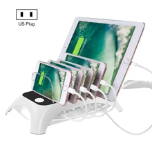 60 Вт быстрая зарядная станция Док-станция 5 портов настольная зарядная подставка Органайзер Съемная несколько USB зарядное устройство для IPhone ipad