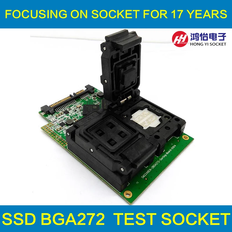 

Free Shipping BGA272 Test Fixture SSD Flash Test Solution SM2246EN Two In One Test Board For Smart Phone Date Recovery
