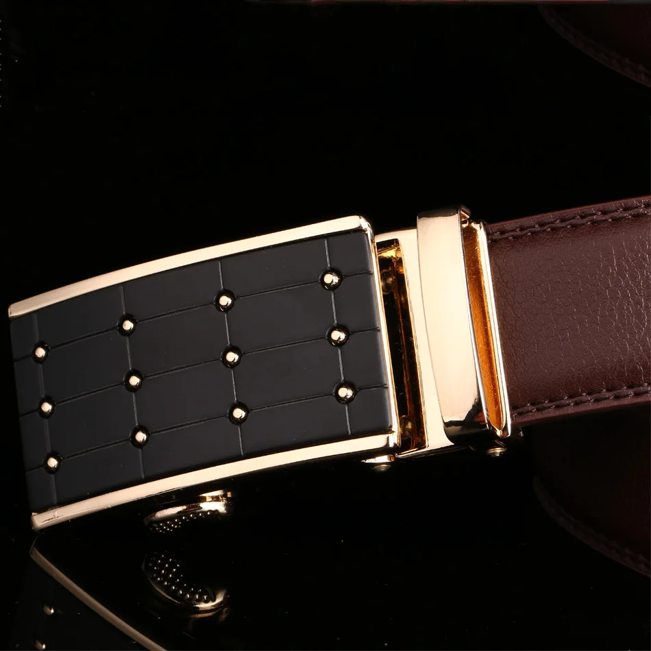 Ремень мужской кожаный автоматический дизайнерский пояс MUSENGE|leather belts for men|designer