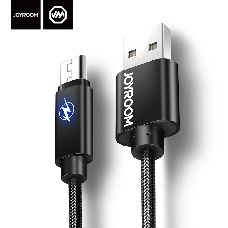 JOYROOM 1 м 2 умная Светодиодная лампа Micro USB кабель для зарядки данных Xiaomi 3 4 Redmi 5 5A 6 Pro