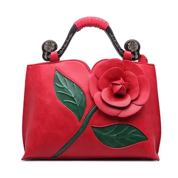 

Women Lady Casual Totes Vintage Large Flower Designer Women'S Female Handbag Messenger Bags National Support Drop Shipping