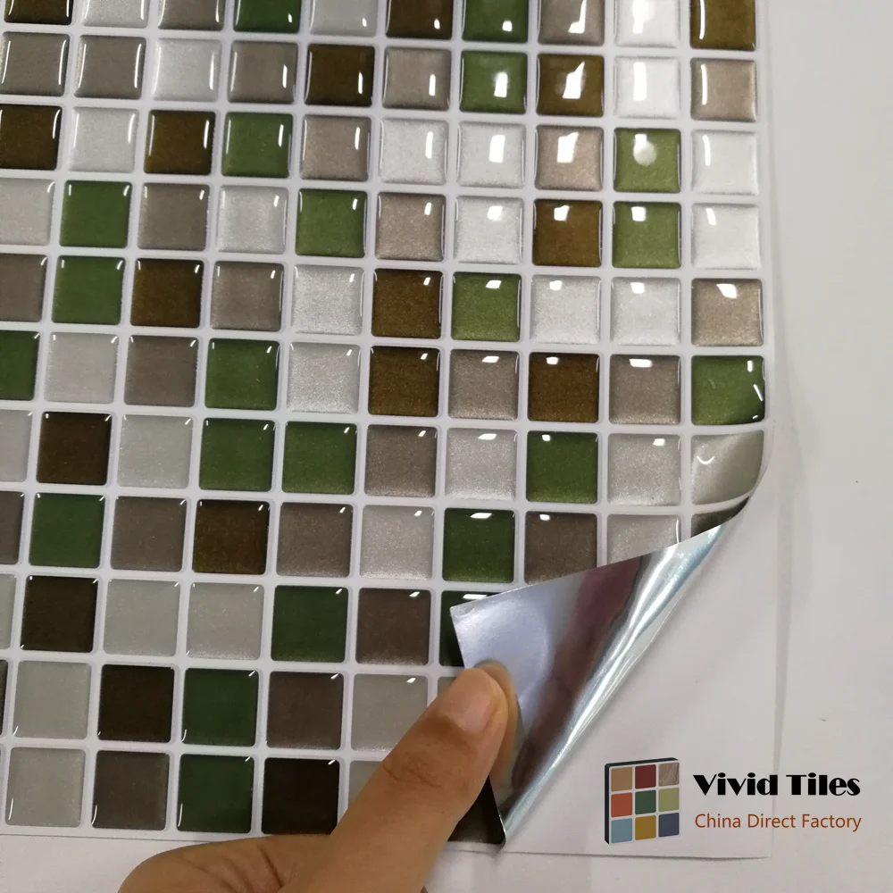 Vivid tiles 3D Виниловые обои водостойкие пилинг и палочка мозаика настенная плитка