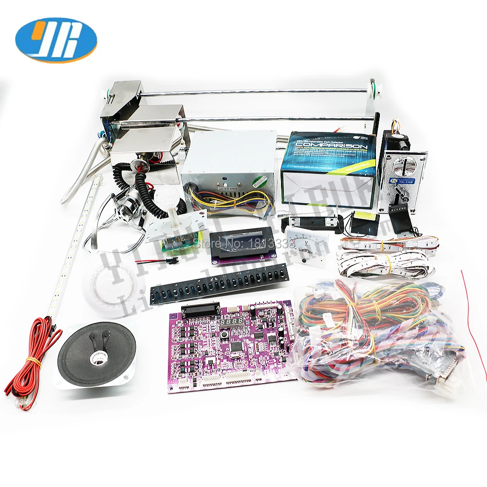 

Luxury Plush Toy Doll Machine DIY Kit Crane Claw Game Board LED Joystick Coin Acceptor Power Supply Coin Counter