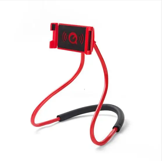 Держатель для мобильного планшета с зажимом, подставка для планшета, подставка для шеи, универсальный держатель для ленивой шеи, гибкий, как змея - Цвет: Красный
