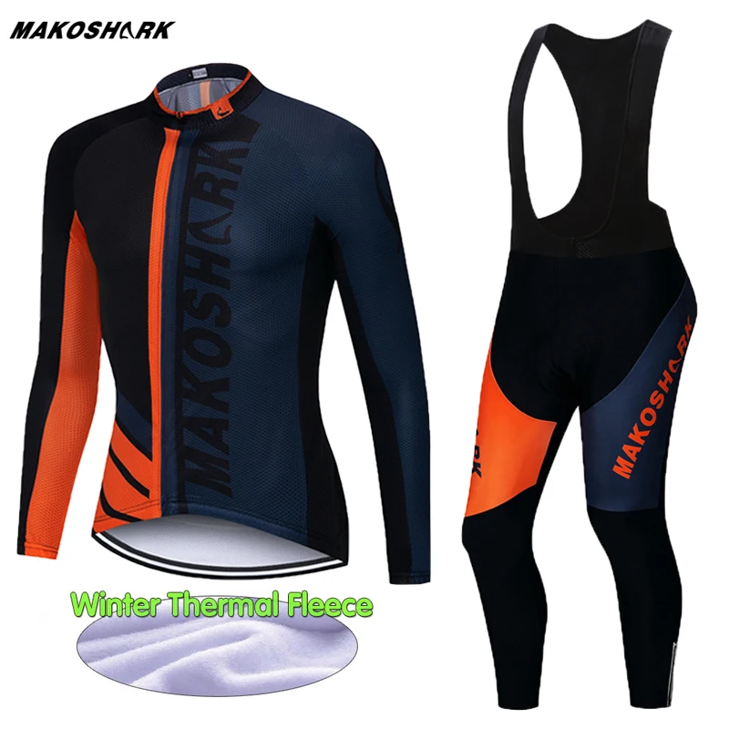 

5 Colors Winter Long Sleeve Ropa Ciclismo Pro Cycling Kit Cycling Jersey Set MTB Bike Clothing Breathable Sportswear Pants 9D
