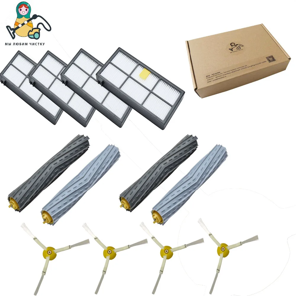 HEPA Filter Debris Extractor Main Brush Side Brush for iRobot Roomba