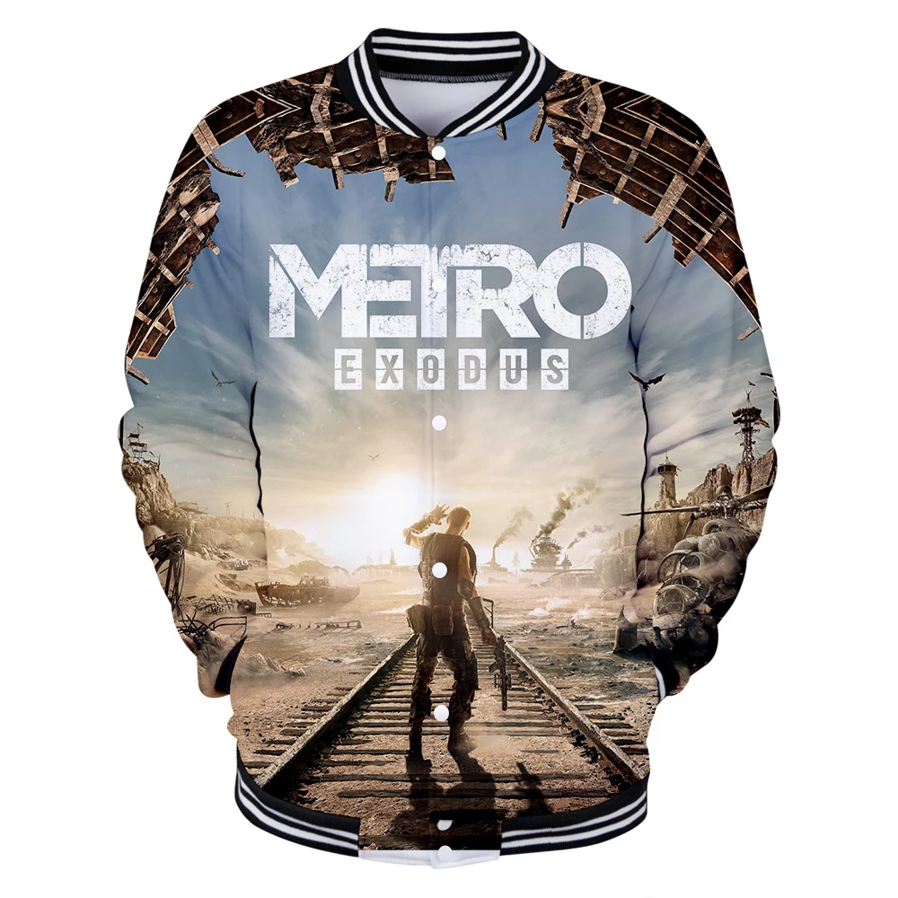 

Fashion Cool Mens Baseball Jackets Metro Exodus Men/Women Popular Clothes Harajuku Casual popular Baseball Uniform