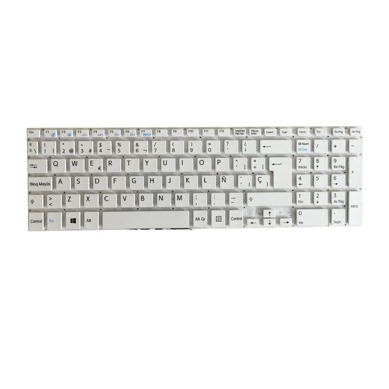 Новая испанская клавиатура для ноутбука SONY Vaio SVF152 SVF153 SVF1541 SVF1521K1EB svf1521p1r SVF152C29M SVF1521V6E серебристый/черный/белый