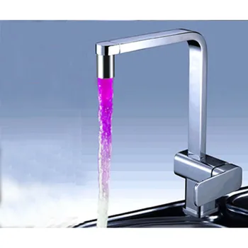 

Homedec Homedec led waterfall lighting kitchen Sink faucet mixer tap Brass Chrome finish