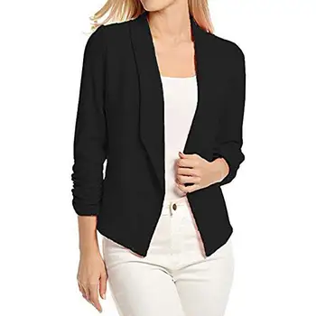 

Women Office Wear Women Irregular Blazer Jacket 2019 Autumn Solid Elegant Blazer Office Blazers Womens Blazers Long Sleeve