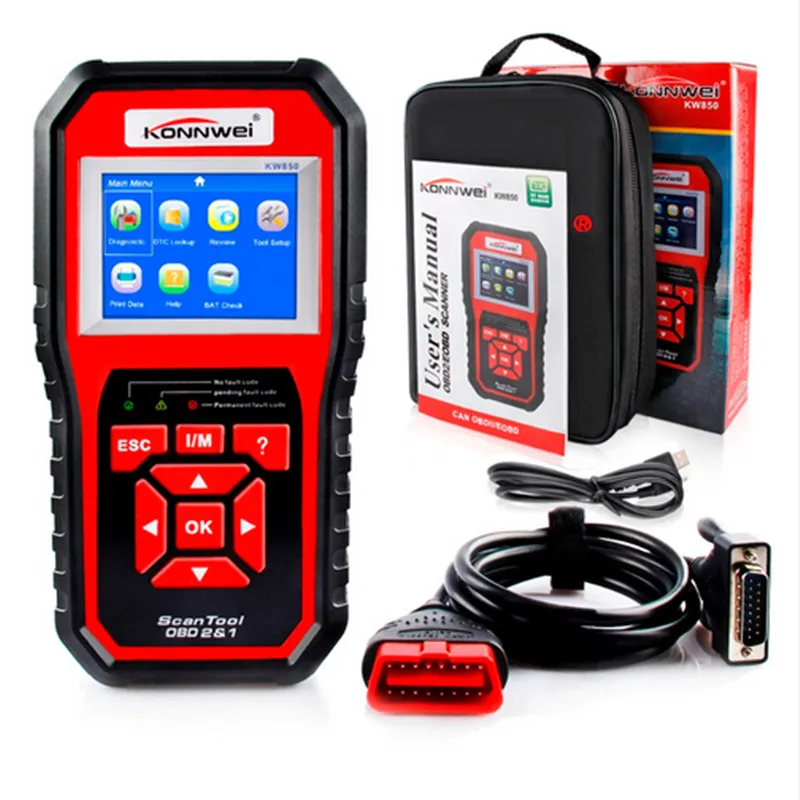 KONNWEI KW850 OBD2 автоматический диагностический сканер кода OBDII Eobd может Сканер