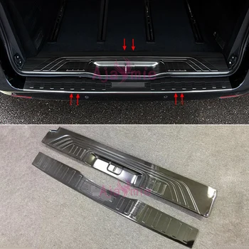 

Black Titanium Steel Rear Trunk Door Sill Tail Bumper Plate 2016 2017 2018 For Mercedes-Benz Vito W447 Accessories